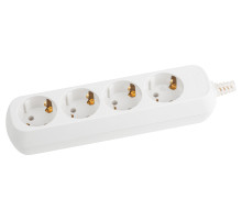 ЭРА Колодка KX-4e 4 розетки с заземлением белая