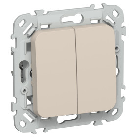 FLITE Выключ. 2-кл. 10А ВС12-1-0-ФлЛ льн. IEK
