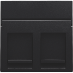 Niko Черный Накладка на розетку RJx2