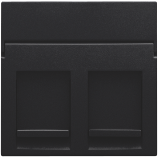 Накладка на розетку RJx2, черный
