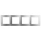 12-5004-03 ЭРА Рамка на 4 поста, Эра12, алюминий (10/100/1600)