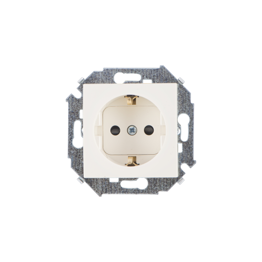Simon 15 Бежевый Розетка 2P+E Schuko, 16А, 250В, винт.заж.