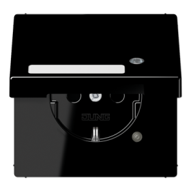 JUNG SCHUKO-розетка с крышкой, чёрный