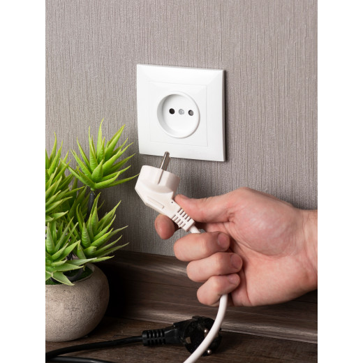 Валенсия розетка 1-местная б/з 10А белая с защ. штор. EKF PROxima