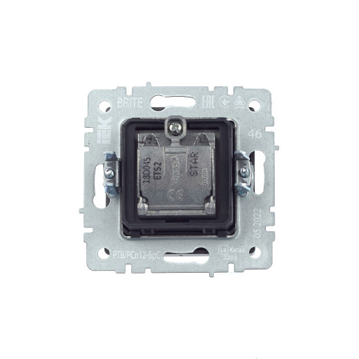 BRITE Роз. двойная TV+SAT РТВ/РСп12-БрС сталь IEK