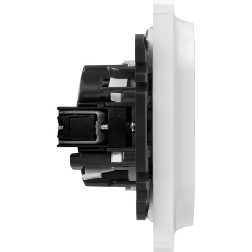 Valena LIFE.Силовая розетка двойная 2х2К+З 16А 250В с лицевой панелью.Безвинтовые зажимы.Белая