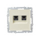 BRITE Роз. комп. 2-ая RJ45 кат.5E РК10-2-БрКр беж. IEK