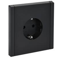 IEK FORTE&PIANO Черный Розетка с/з винтовое крепление 16А FP116