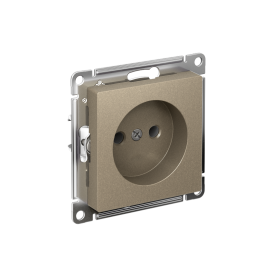 Systeme Electric AtlasDesign Шампань Розетка без заземления без шторок, 16А, мех., быстрозажим. клем.