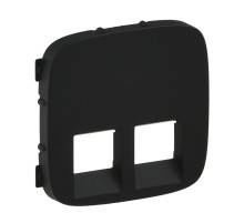 Legrand Valena ALLURE Антрацит Накладка розетки ТЛФ/комп 2-ой.