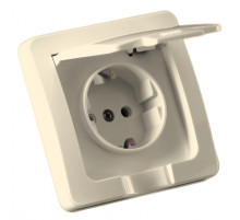 Hegel Мастер IP44 внутр Слоновая кость РС16-511-01 Розетка с/з, брызгозащищенная