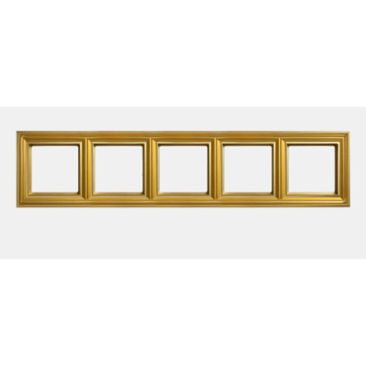 Рамка 5-поста, термопласт, золото, Eco Deco