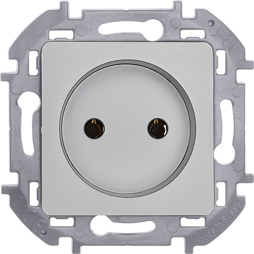 Розетка без заземления - Legrand/Daccord Inspiria - без шторок 16А 250В винтовые зажимы - алюминий
