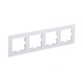 Systeme Electric AtlasDesign Nature Матовое стекло белый Рамка 4-ая