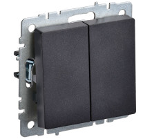 IEK BRITE BASE Черный Выключ. 2-кл 10А ВС10-2-0-БрЧ