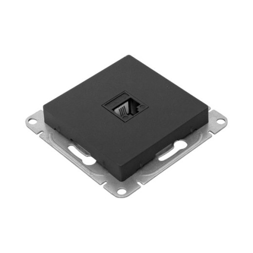 Механизм розетки RJ11, чёрный Эпика EKF