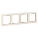 Стокгольм Рамка 4-местная белая с линией цвета шампань EKF PROxima