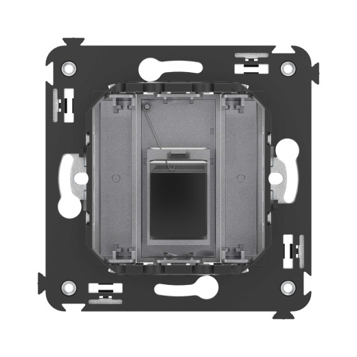 HDMI розетка одинарная в стену, тип А-А, Avanti, закаленная сталь