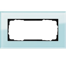 Gira ESP Салатовое Стекло Рамка 2-ая без перегородки