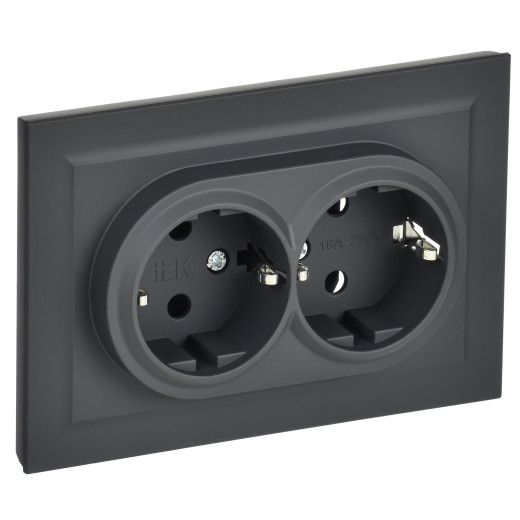 BRITE Роз. 2-я с з/к без з/ш 16А в сб. РС12-3-БрГ граф. IEK