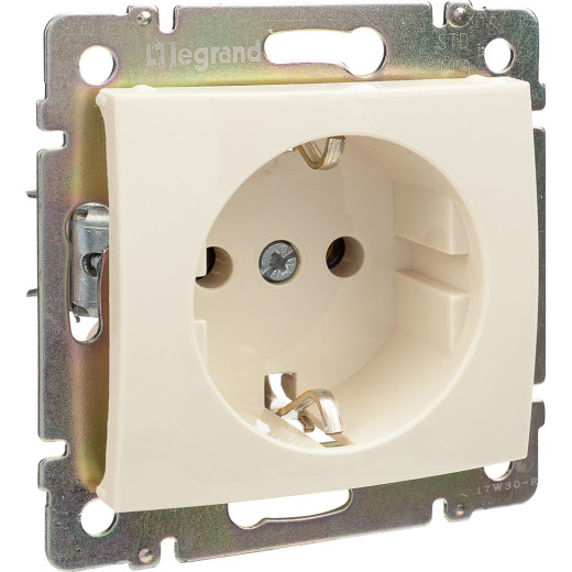Розетка с заземлением - Legrand Valena - без шторок 16А 250В винтовые зажимы - слоновая кость