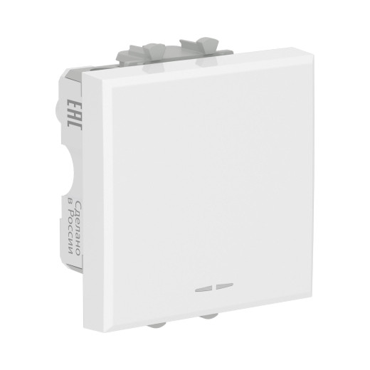 Кнопка одноклавишная модульная, Avanti, белое облако, 2 модуля