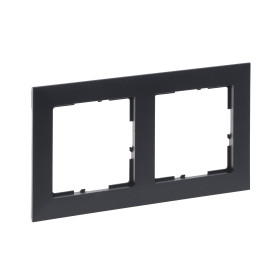 Legrand/Daccord SUNO Темно-серый Рамка декоративная универсальная 2-постовая.