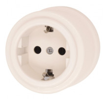 BIRONI Лизетта Пластик Песочное золото Розетка с/з