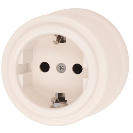 Лизетта Пластик Песочное золото Розетка с/з