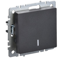 IEK BRITE BASE Черный Выключ. 1-кл. прох. с инд. 10А ВС10-1-7-БрЧ