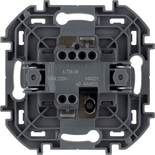 Выключатель одноклавишный - Legrand/Daccord Inspiria - 10АХ 250В безвинтовые зажимы - слоновая кость