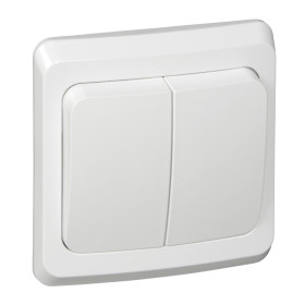 Systeme Electric Этюд Бел Выключатель 2-клавишный с подсветкой