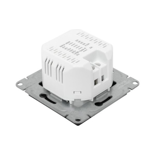 Механизм розетки USB-A+С, чёрный Эпика EKF