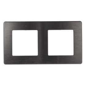 ЭРА Рамка для розеток и выключателей Серия 12 12-5102-12 на 2 поста, Сатин, графит