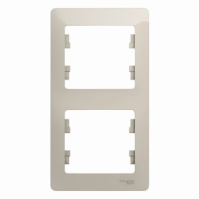 Systeme Electric Glossa Молочный Рамка 2-ая, вертикальная