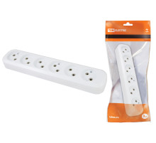 TDM Колодка розеточная 6 гнезд 2П б/з 10А 250В белая