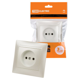 TDM Розетка 2П 10А 250В перламутр 