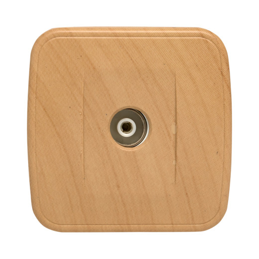 Розетка TV 1-местная ОП Минск 75Ом 5-862МГц светлое дерево EKF