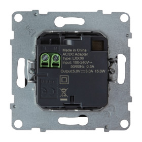 Legrand/Daccord SUNO Антрацит Зарядное устройство USB 2 выхода Тип С - Тип С.