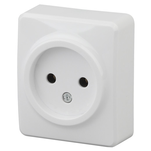 Розетка ЭРА Эксперт 11-2201-01 2P 16A-250В IP20 ОУ белый