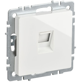 IEK BRITE BASE Белый Розетка комп. RJ45 кат.5E РК10-БрБ