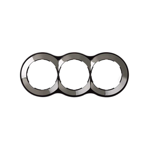 Simon 88 Сталь Рамка 3-ая круглая