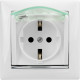 Розетка с заземлением IP44 - Legrand Valena - со шторками с защитной крышкой 16А 250В винтовые зажимы - белый