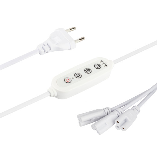 Разветвитель сетевой для линейных светильников ЭРА 3х IEC C5 3pin+timer на 3 точки с таймером 4, 8, 12H 2м