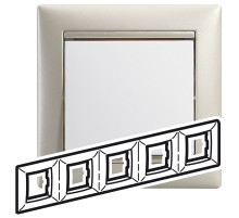 Legrand Valena Жемчужный Рамка 5-ая гориз.