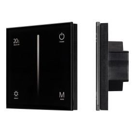Arlight Панель SMART-P6-DIM-G-IN Black (12-24V, 4x3A, Sens, 2.4G) (IP20 Пластик, 5 лет)