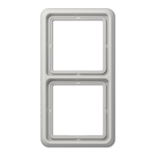 Рамка для вертикальной и горизонтальной установки, 2 поста, дюропласт, светло-серый, CD500