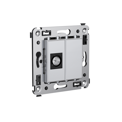 Розетка TV одиночная в стену, Avanti, закаленная сталь