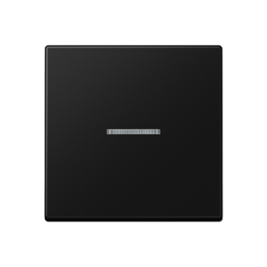 Клавиша для балансирных выключателей с окошком, дюропласт, черный матовый