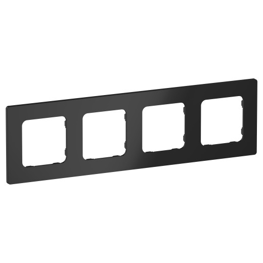 FLITE Рамка 4-мест. РУ-4-К-ФлЧ чер. IEK